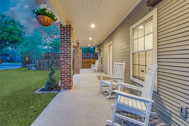 view of patio with fence