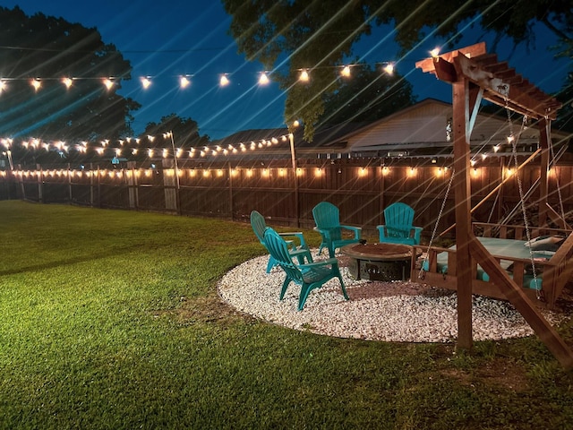 1501 SE 4th St, Grand Prairie, TX 75051 - view of yard featuring an outdoor fire pit
