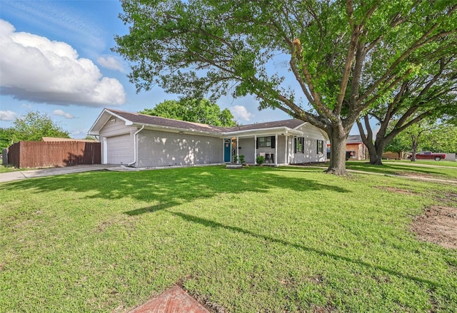 1501 SE 4th St, Grand Prairie, TX 75051 - ranch-style home with a garage, asphalt driveway, a porch, and brick siding