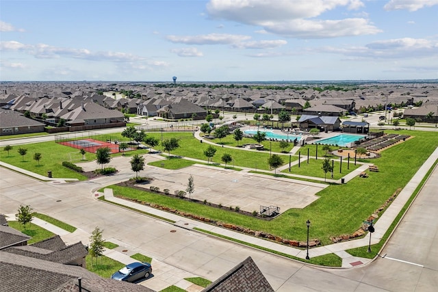 drone / aerial view featuring a residential view