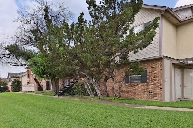 exterior space with stairs