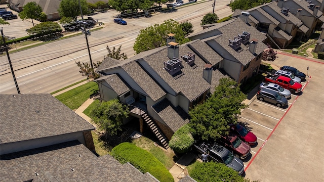 drone / aerial view with a residential view