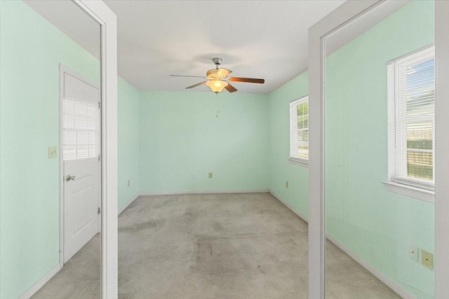 5841 Tracyne Dr, Westworth Village, TX 76114 - carpeted spare room featuring a ceiling fan and baseboards
