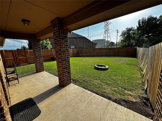 101 Holly St, Waxahachie, TX 75165 - view of yard with a patio area and an outdoor fire pit