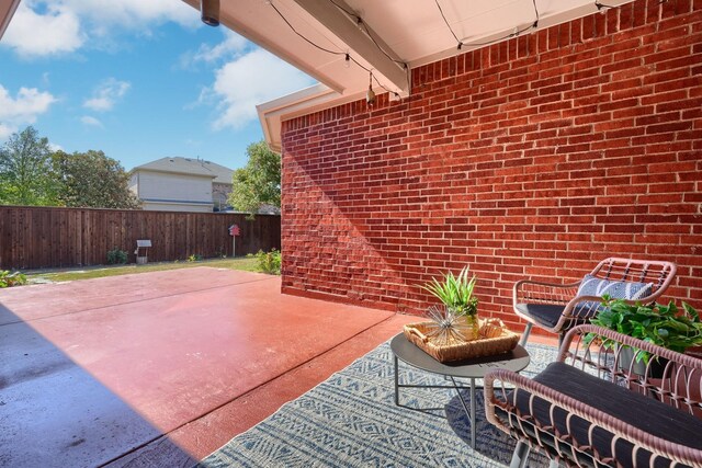 view of patio / terrace featuring a fenced backyard