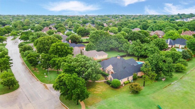 drone / aerial view with a residential view