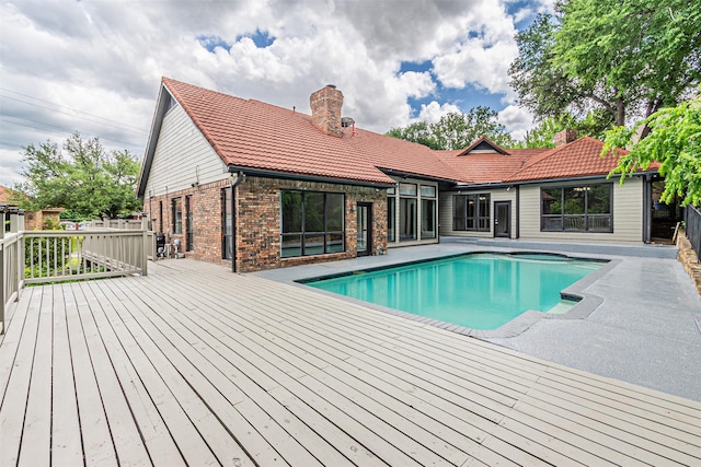 2405 Castle Rock Rd, Arlington, TX 76006 - outdoor pool featuring a deck