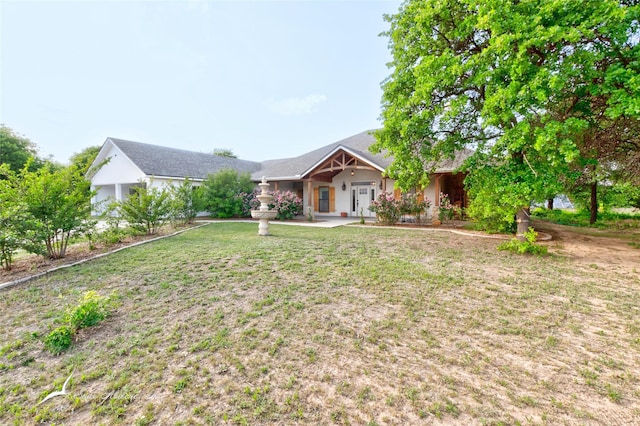 ranch-style house with stucco siding