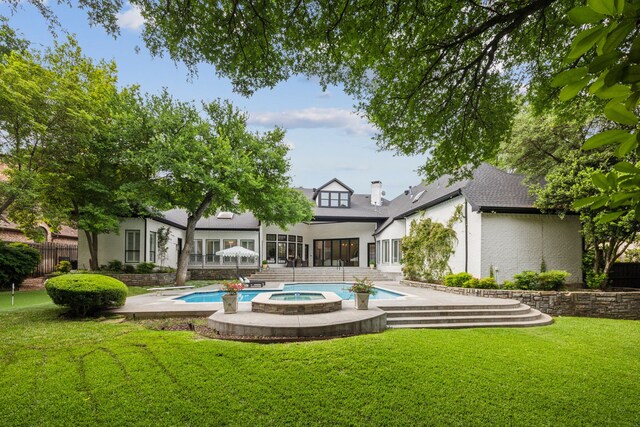 6625 Overlook Ct, Plano, TX 75024 - view of front of house with french doors and brick siding