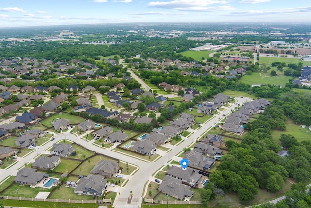 drone / aerial view featuring a residential view