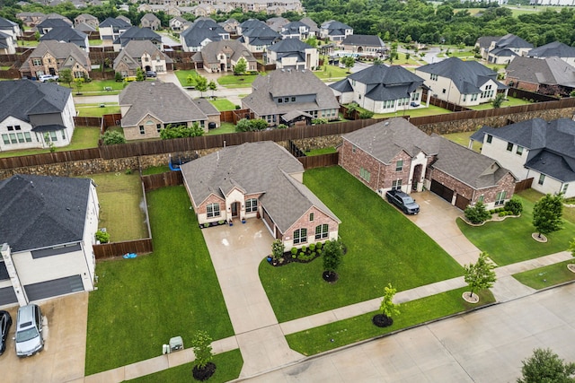 aerial view of residential area