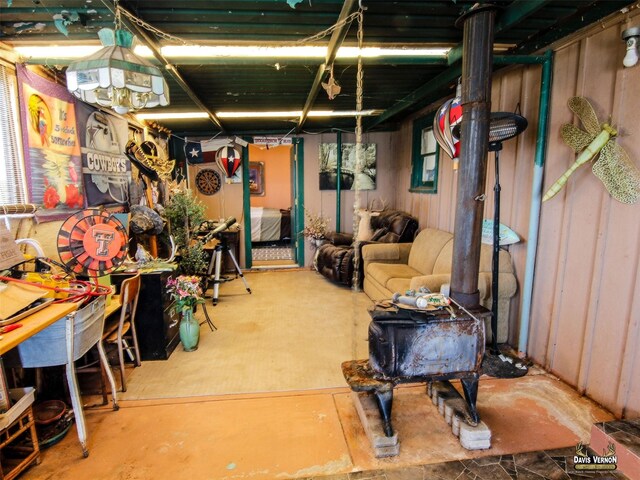 view of basement