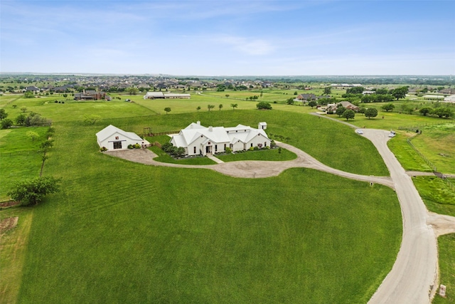 drone / aerial view featuring a rural view