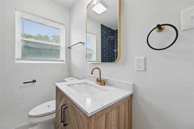 bathroom featuring toilet and vanity