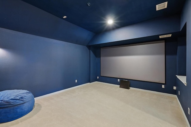 741 Almeda Ln, Prosper, TX 75078 - cinema room featuring carpet flooring, lofted ceiling, and baseboards