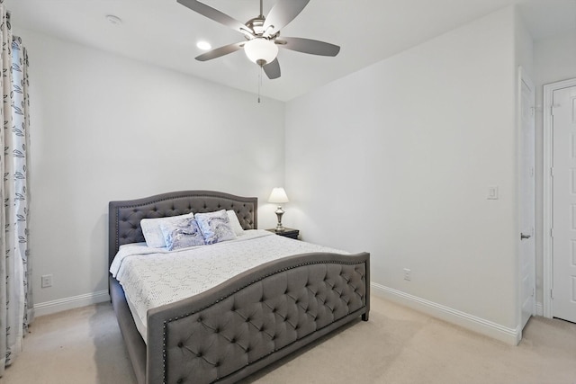 741 Almeda Ln, Prosper, TX 75078 - bedroom with baseboards, light colored carpet, and ceiling fan