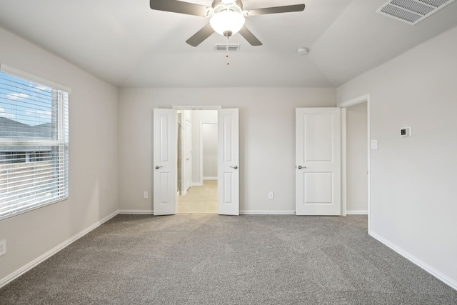 419 Bertney Dr, Princeton, TX 75071 - unfurnished bedroom with visible vents, a ceiling fan, and carpet floors