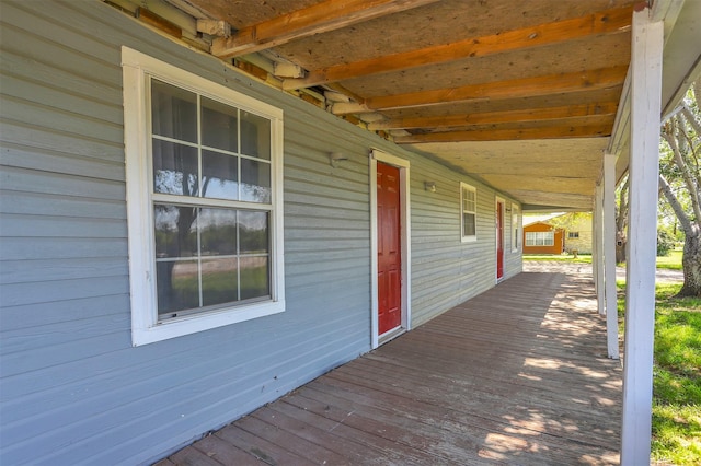 view of wooden deck