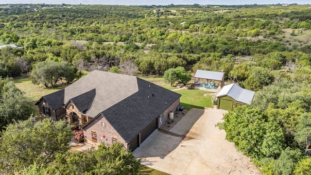 aerial view with a view of trees