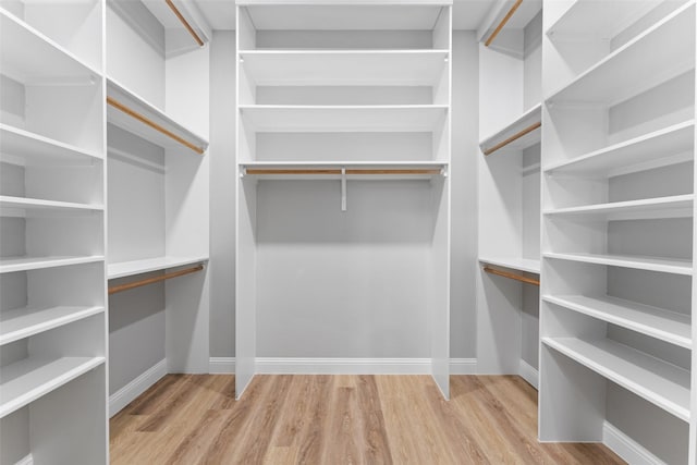 spacious closet featuring wood finished floors