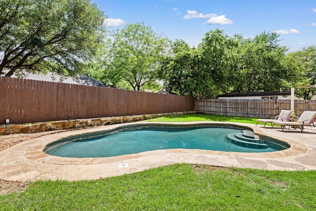 view of pool featuring a patio area
