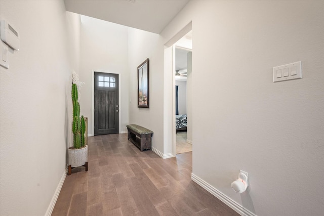 1740 Wassel Rd, Fort Worth, TX 76052 - entrance foyer with baseboards and wood finished floors