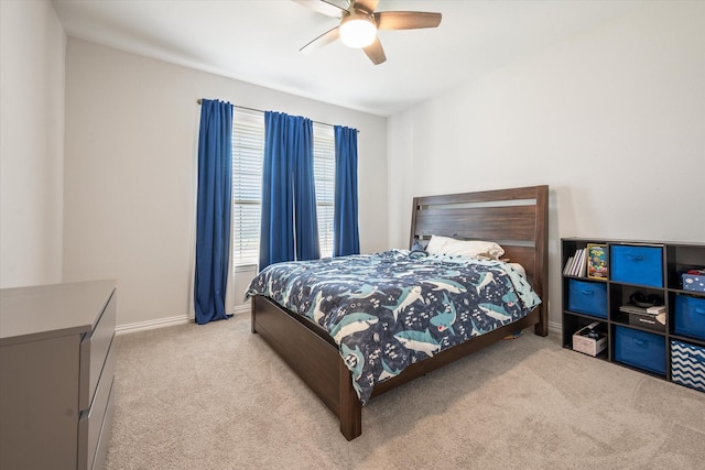 1740 Wassel Rd, Fort Worth, TX 76052 - bedroom with carpet, baseboards, and a ceiling fan