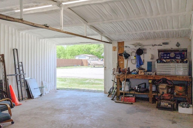 102 S Oak St, Paradise, TX 76073 - garage featuring a workshop area