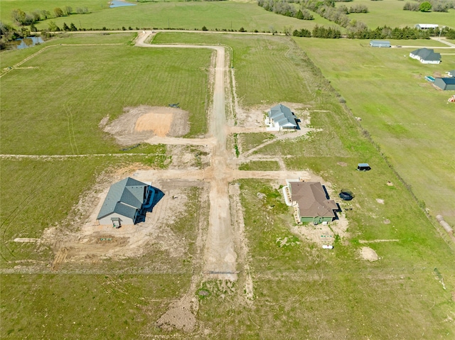 aerial view with a rural view