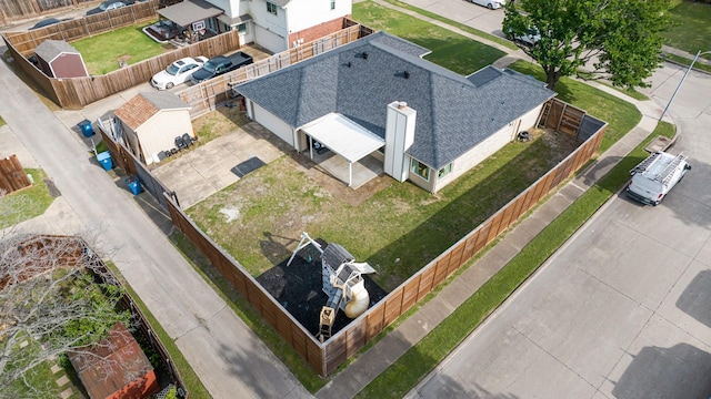 birds eye view of property featuring a residential view