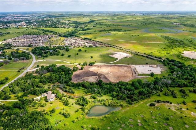 drone / aerial view with a rural view