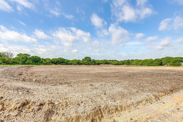 view of landscape featuring a wooded view