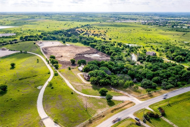 aerial view with a rural view