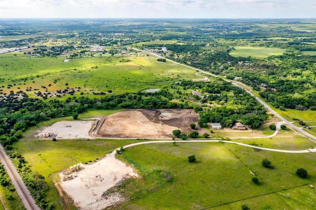 aerial view with a rural view
