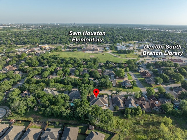 drone / aerial view featuring a residential view