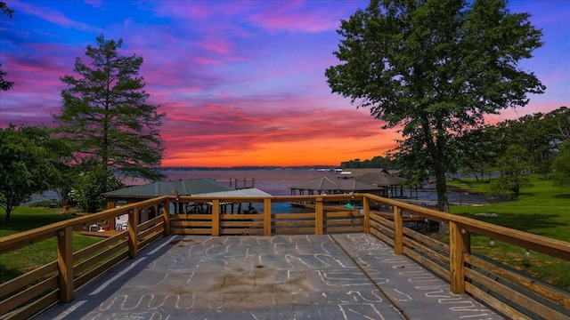 view of deck at dusk
