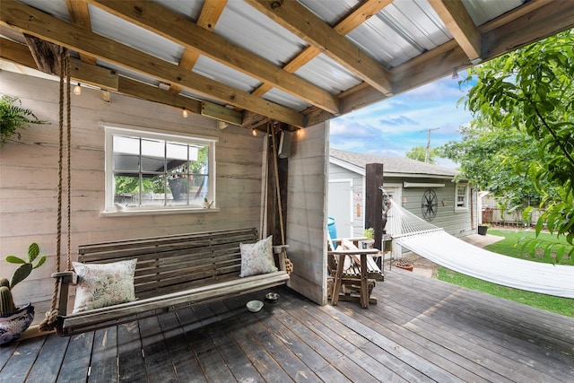 view of wooden deck