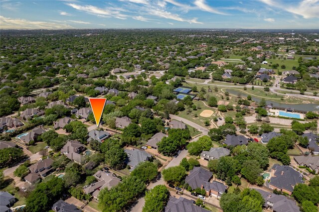 drone / aerial view featuring a residential view