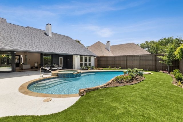 5702 Glen Heather Dr, Dallas, TX 75252 - view of pool featuring a patio area and a pool with connected hot tub