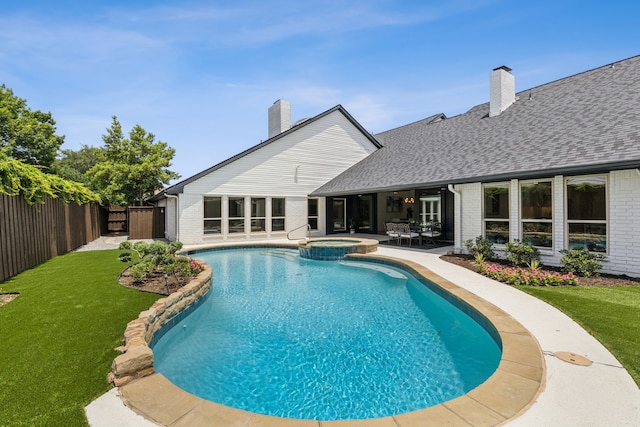 5702 Glen Heather Dr, Dallas, TX 75252 - view of pool featuring a patio and a pool with connected hot tub