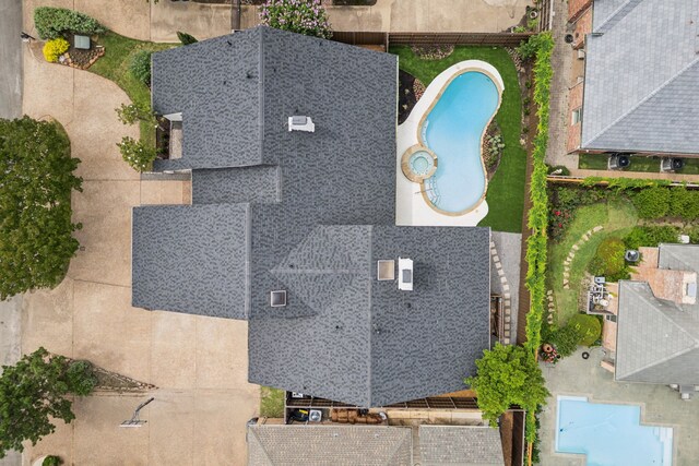 5702 Glen Heather Dr, Dallas, TX 75252 - bird's eye view of a pool