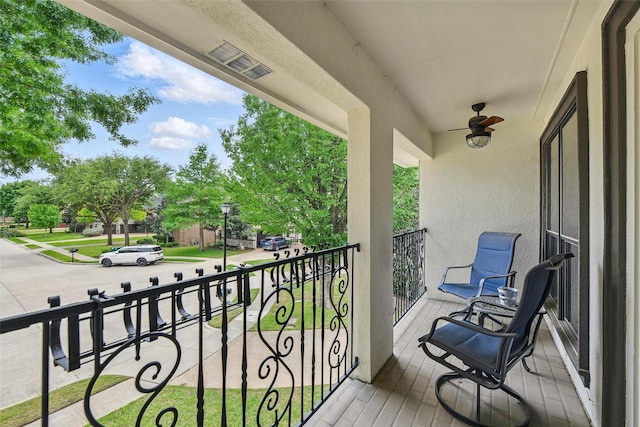 5314 Meritage Ln, Grapevine, TX 76051 - balcony with a ceiling fan