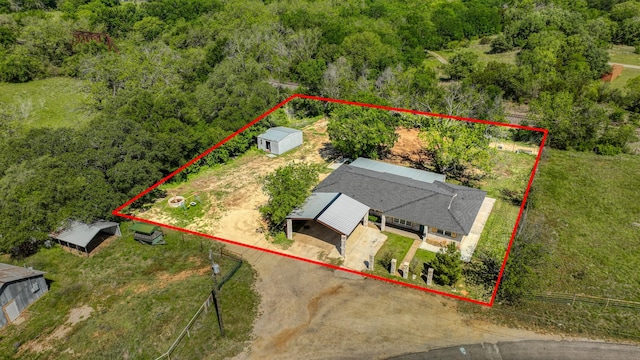760 College Farm, Stephenville, TX 76401 - drone / aerial view with a forest view