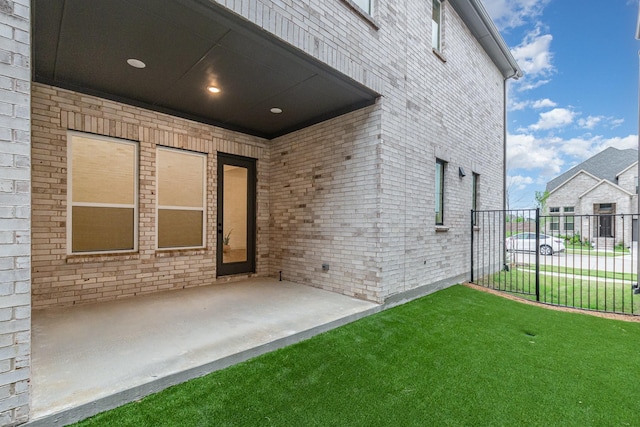 exterior space featuring fence