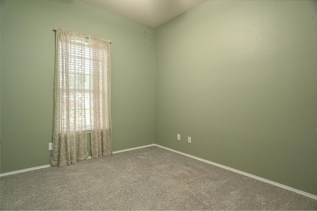 unfurnished room with carpet flooring, baseboards, and a healthy amount of sunlight