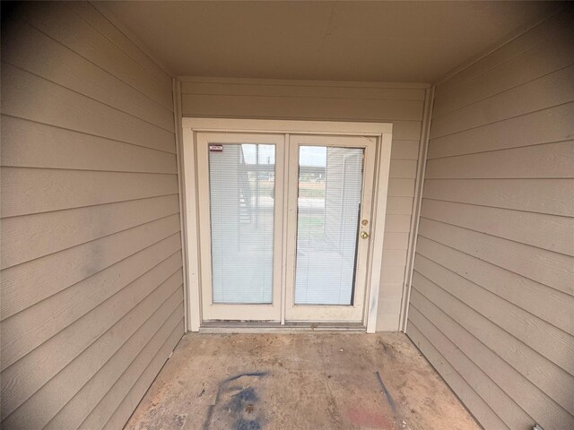 entrance to property with french doors