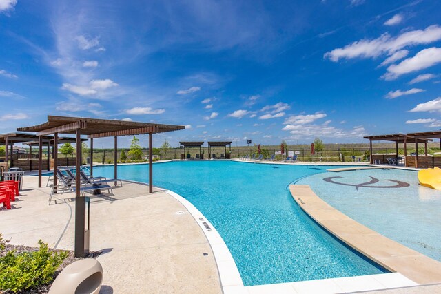 4114 Anglers Way, Royse City, TX 75189 - community pool featuring a patio, fence, and a pergola