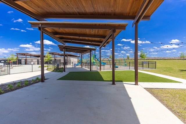 4114 Anglers Way, Royse City, TX 75189 - view of patio featuring fence and playground community