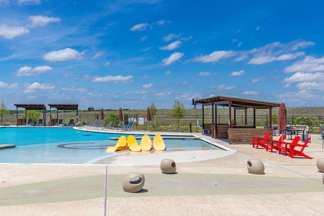 4114 Anglers Way, Royse City, TX 75189 - pool featuring a pergola, a patio area, and fence