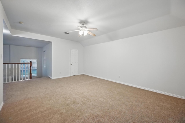 1405 Blue Gill Ln, Crowley, TX 76036 - empty room with light colored carpet, baseboards, ceiling fan, and visible vents